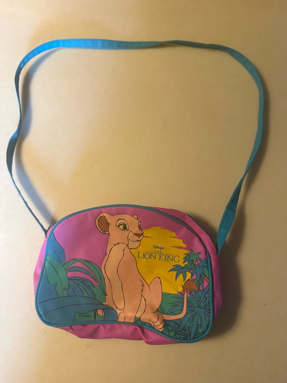 Disney lion king Vintage Pink and Teal Kids Bag Interior
